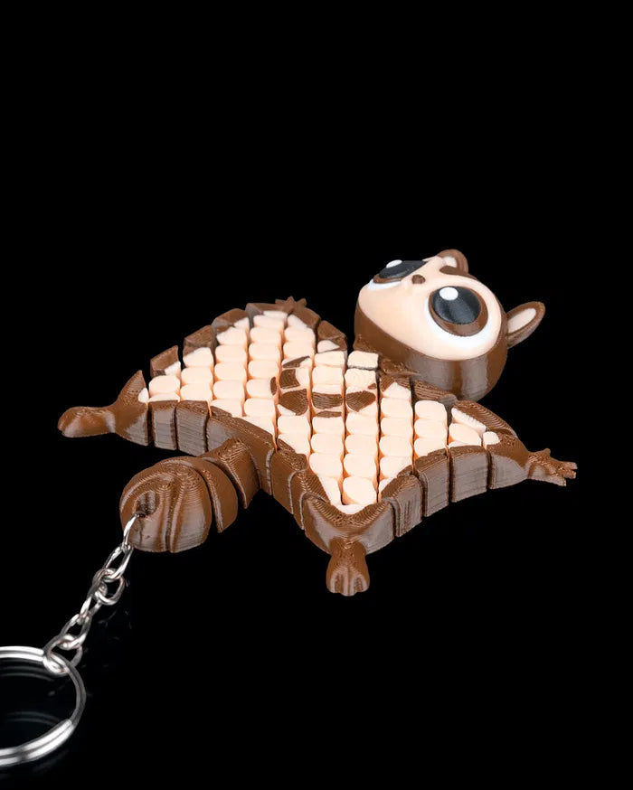 Merle, the Flying Squirrel keychain